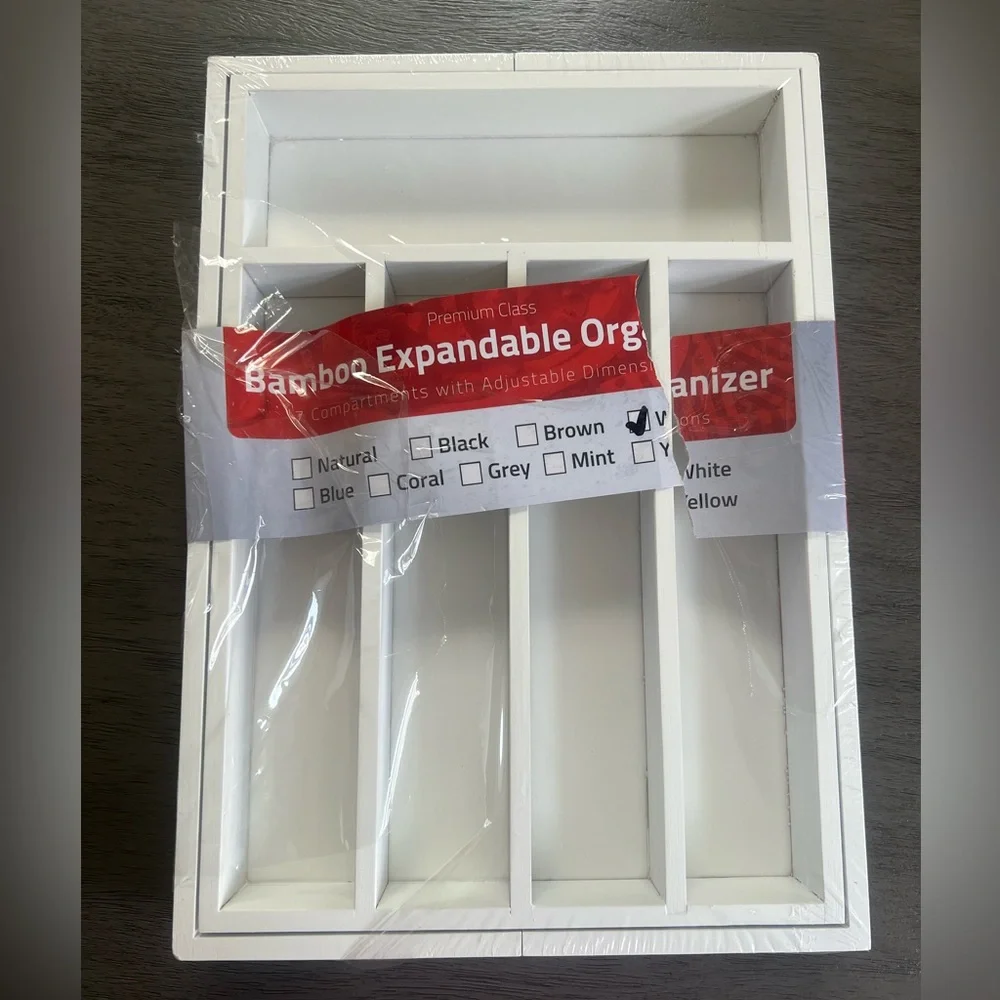 BAMBOO White Drawer Organizer